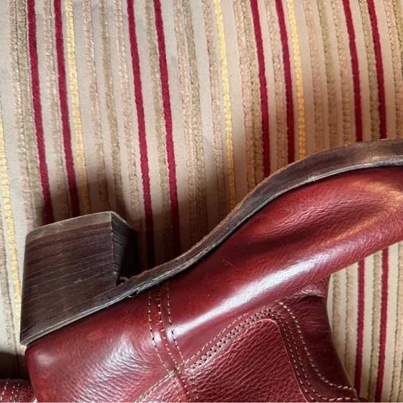 NEW with tags - VINTAGE Frye Burgundy Red Campus Leather Boots - Picture 5 of 16